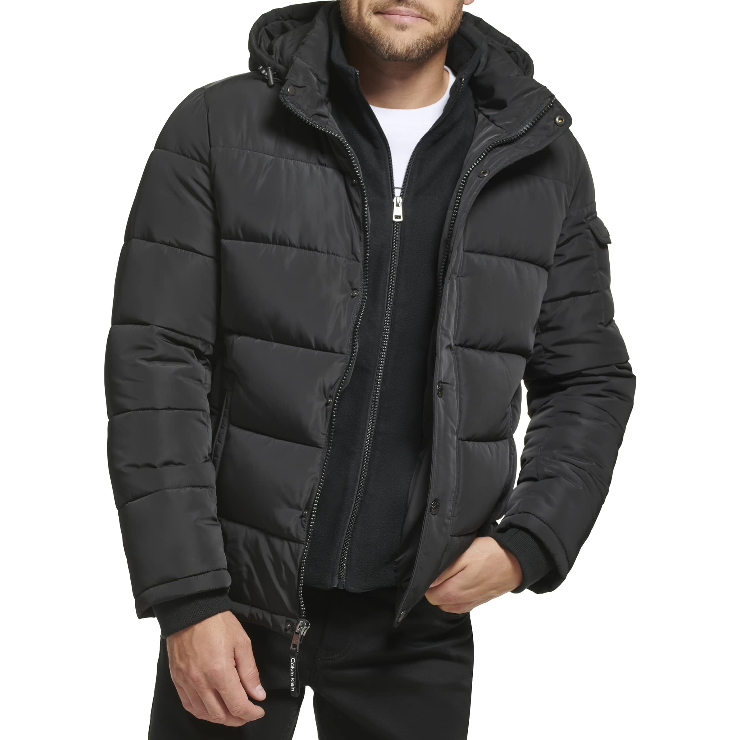 Calvin Klein Men's Snap Front Puffer Jacket